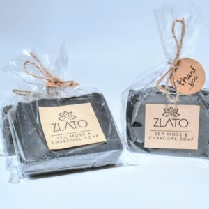 Sea moss and charcoal soap