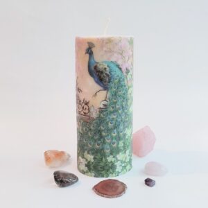 Decoupage candle
